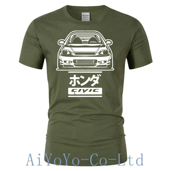 New CIVIC 6GEN T-SHIRT Short Sleeve Hondaes TYPE-R 6RD CAR B16 B18 JDM T SHIRT Casual Top TShirt For Men