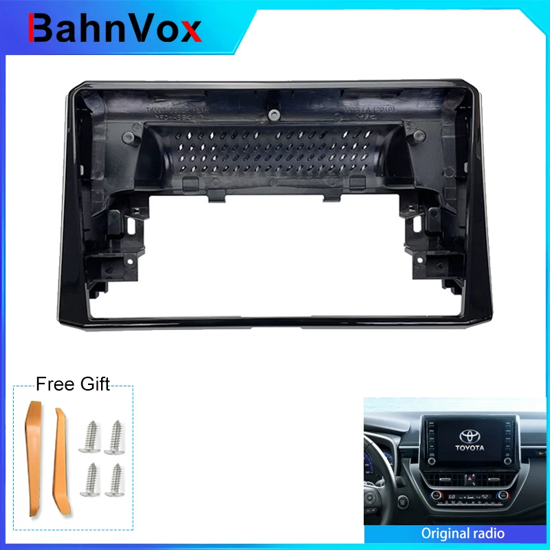 10 inch Android Car Radio Frame for Toyota Corolla 2019 2din Stereo GPS Fascia Bezel Panel Adapter Wire Harness