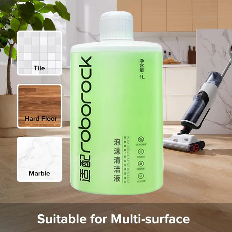 Liquid For Roborock F25 Ace Pro-Foam Parts Vacuum Cleaner Cleaning Solution Cleaning Fluid Accessories 1L