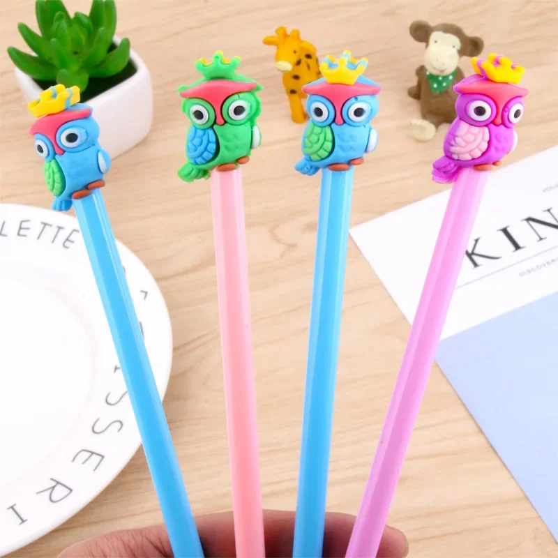 

30pcs Simple New Owl Neutral Pen Creative Cartoon Animal Modeling Pen Black Needle Tube