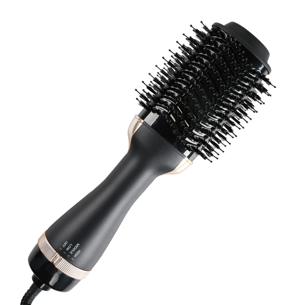 Spazzola Capelli Rotante Electric Oval Comb Hair Dryer and Volumizer Salon Hair Straightener One Step 3 in 1 Blow Dryer Brush