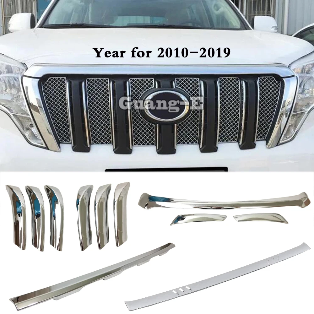 Car Engine Machine Grille Grill Racing Stick Frame Trim For Toyota Prado FJ150 2010 2011 2012 2013 2014 2015 2016 2017 2018 2019