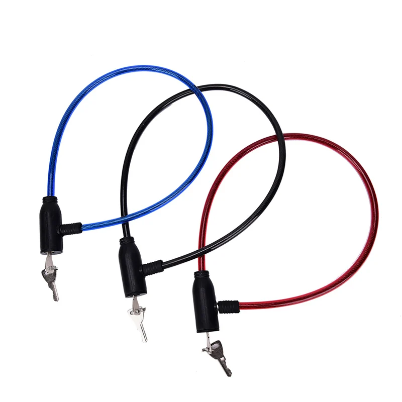 ركوب الدراجات 8x640mm كابل مضاد للسرقة دراجة دراجة سكوتر قفل أمان مع مفتاحين