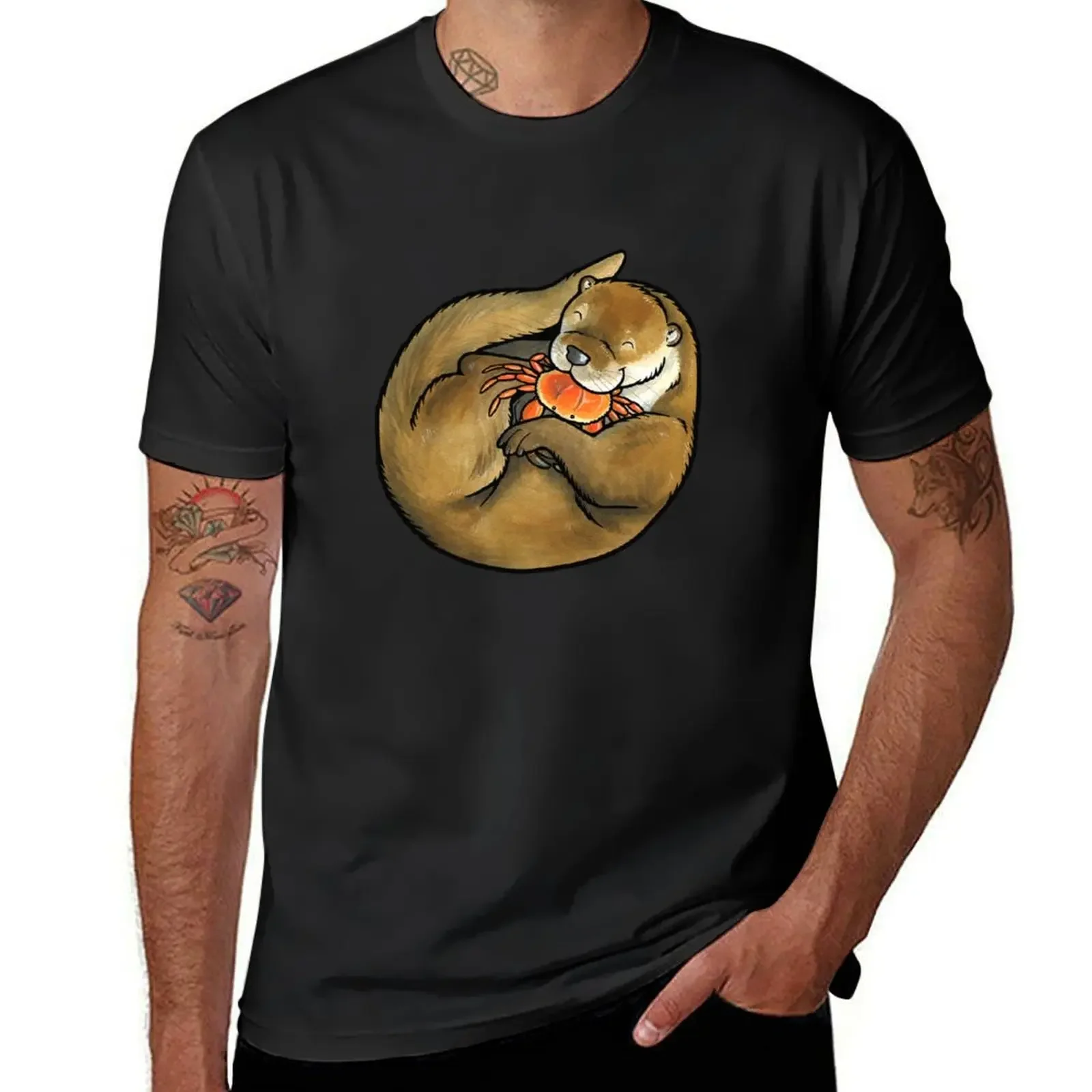 European or river otter T-Shirt essential t shirt new edition aesthetic clothes men clothes