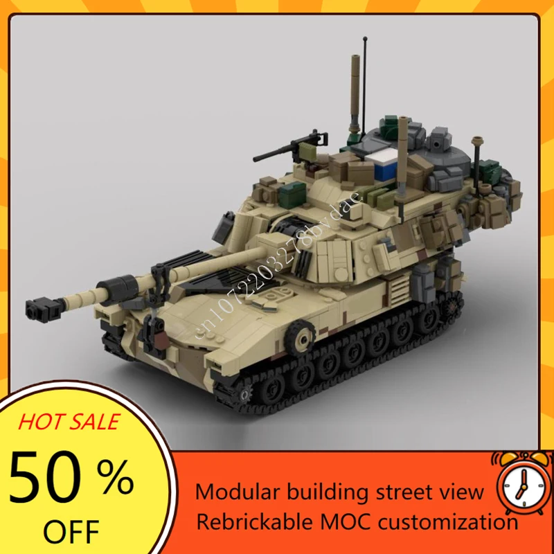 1654PCS MOC WW2 Military Weapon Series M109A6 PALADIN OIF 2003 Destroyer Armored Car Model Building Blocks Bricks DIY Toys Gift