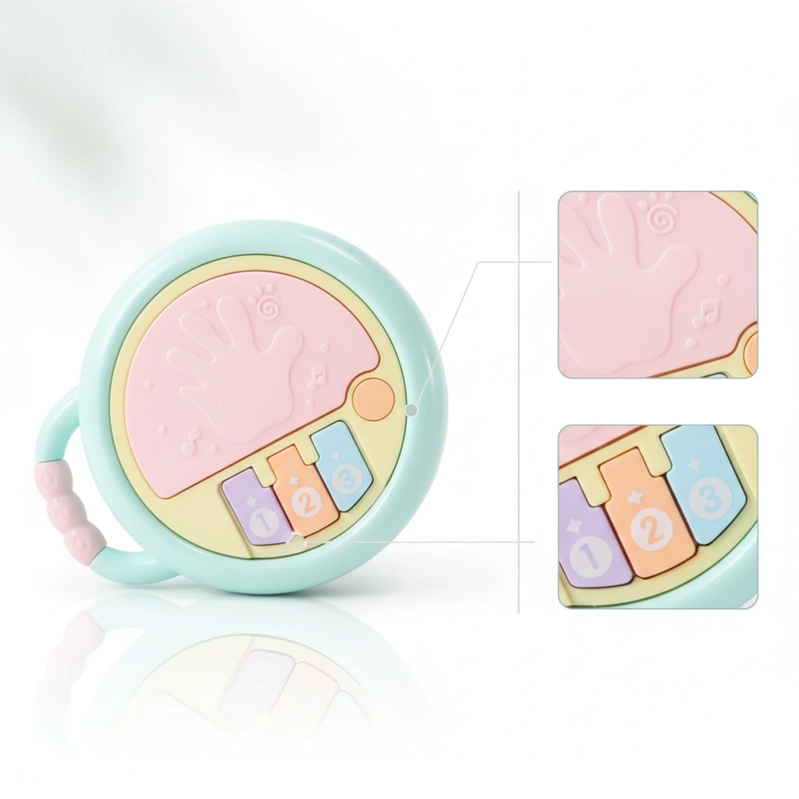 toy-drum-with-handle-rounded-baby-drum-toy-tactile-interactive-for-babies-nursery