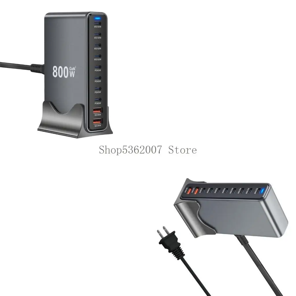 

10 Port 800W Fast Charging Block Desktop Hub Simultaneous Charging Head 40JB