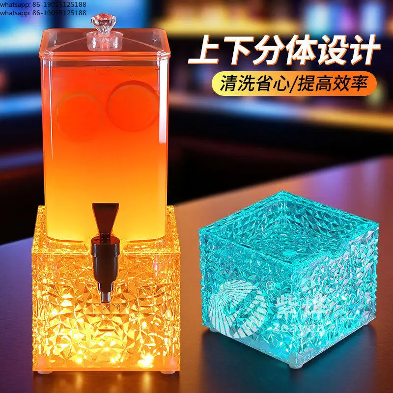 

Светящаяся пивная кега с краном, маленькая винная кега, кега для Coca-Cola, пивная пушка 3 литра