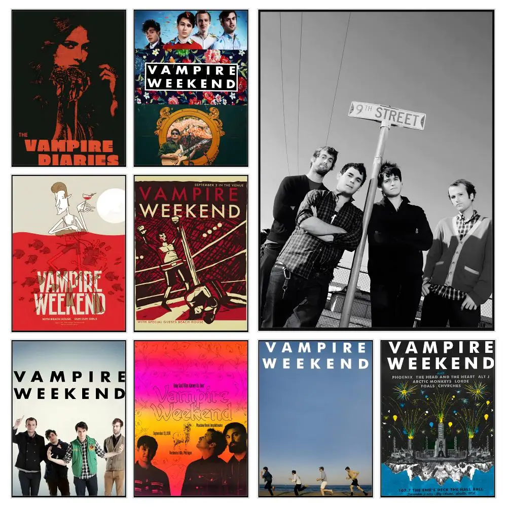 Indie band v-vampire weekend Poster Trendy Aesthetic Wall Decor for Dorm & Bedroom