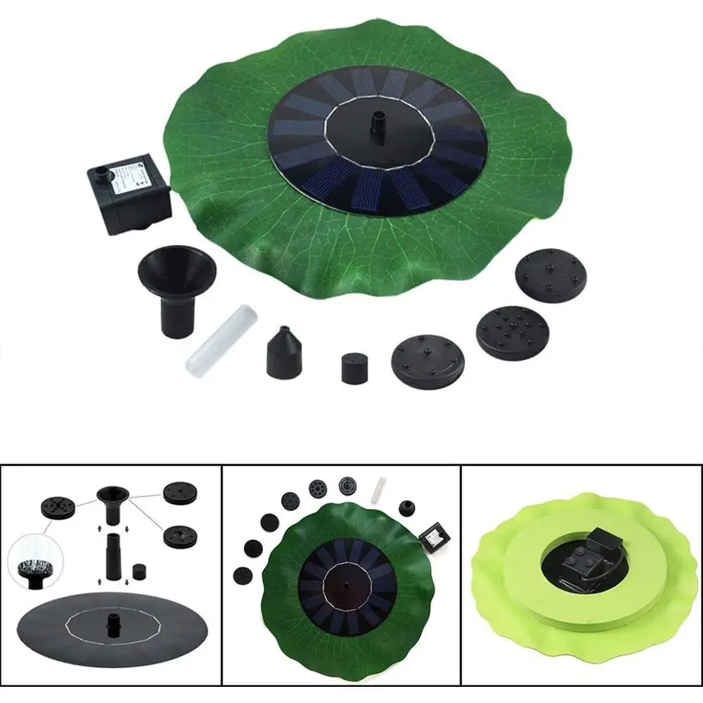 1Set Solar Pond Fountain Pump For Gardens Pools Bird Baths Small Ponds Aquariums Black Replacement Fountain Pump Accessories