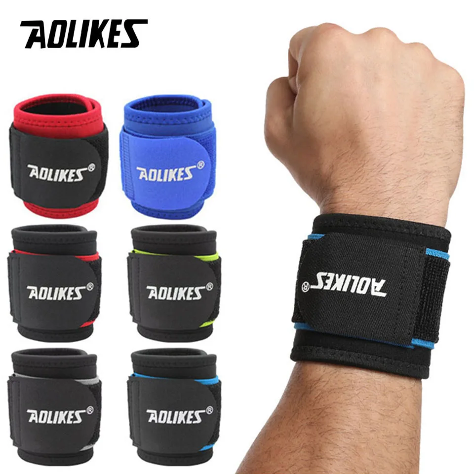AOLIKES 1 szt. Regulowana opaska do podnoszenia ciężarów wsparcie bandaż fitness wsparcie nadgarstka sprzęt ochronny opaska na nadgarstek opaska tenisowa