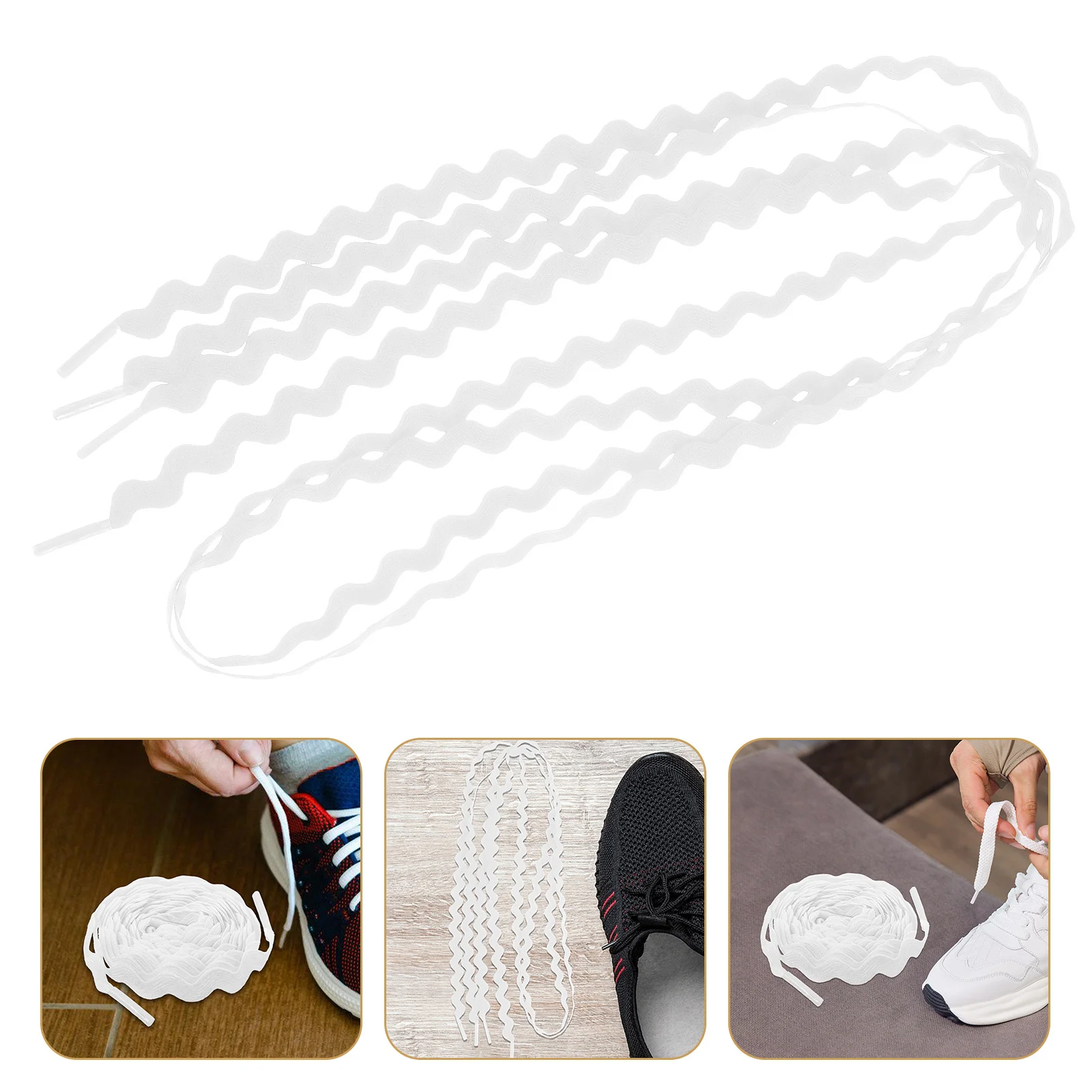

1Pairs Wavy Shoelaces 120cm 0.5cm Wide Flat for Sneakers Adults Adjustable Length Aesthetic Appeal