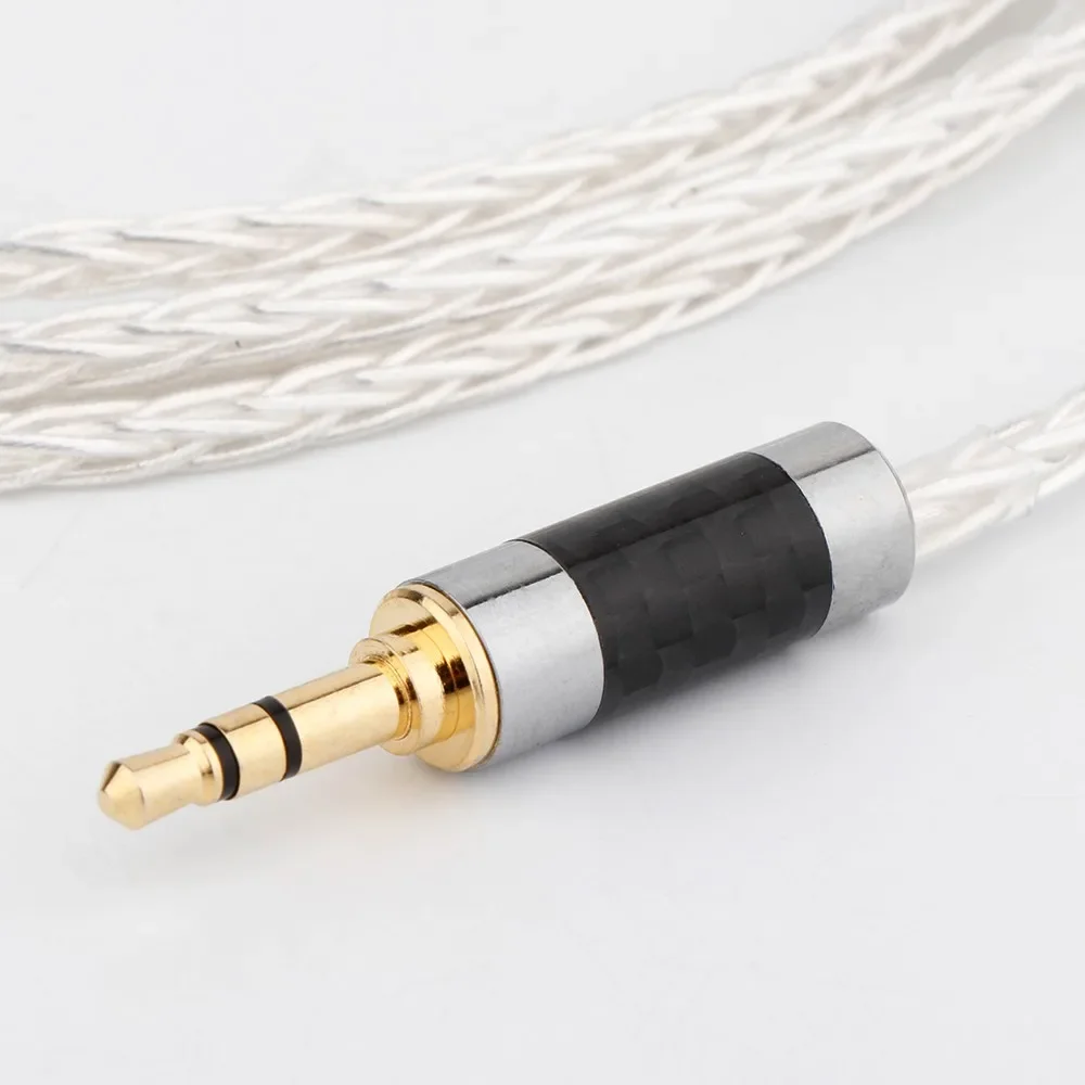 Preffair 1PC OCC Silver Plated Earphone Cable For Mr Speakers Alpha Dog Ether C Flow Mad Dog AEON Headphone