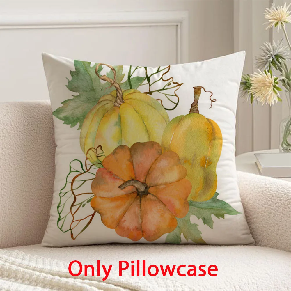 

autumn Pillow cover Pumpkin pattern Thanksgiving Day decorative cushions for Harvest Festival pillow case 45x45 cushions cover