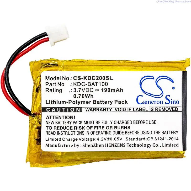 OrangeYu 190mAh Barcode Scanner Battery for KOAMTAC KDC-100, KDC-200, KDC100, KDC200