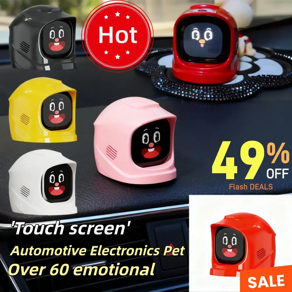 Car Intelligent Robot Mounted Toys Accessories Electronic Pets, Fashion Companions Over 60 Expression Touch Screen Sound Effects
