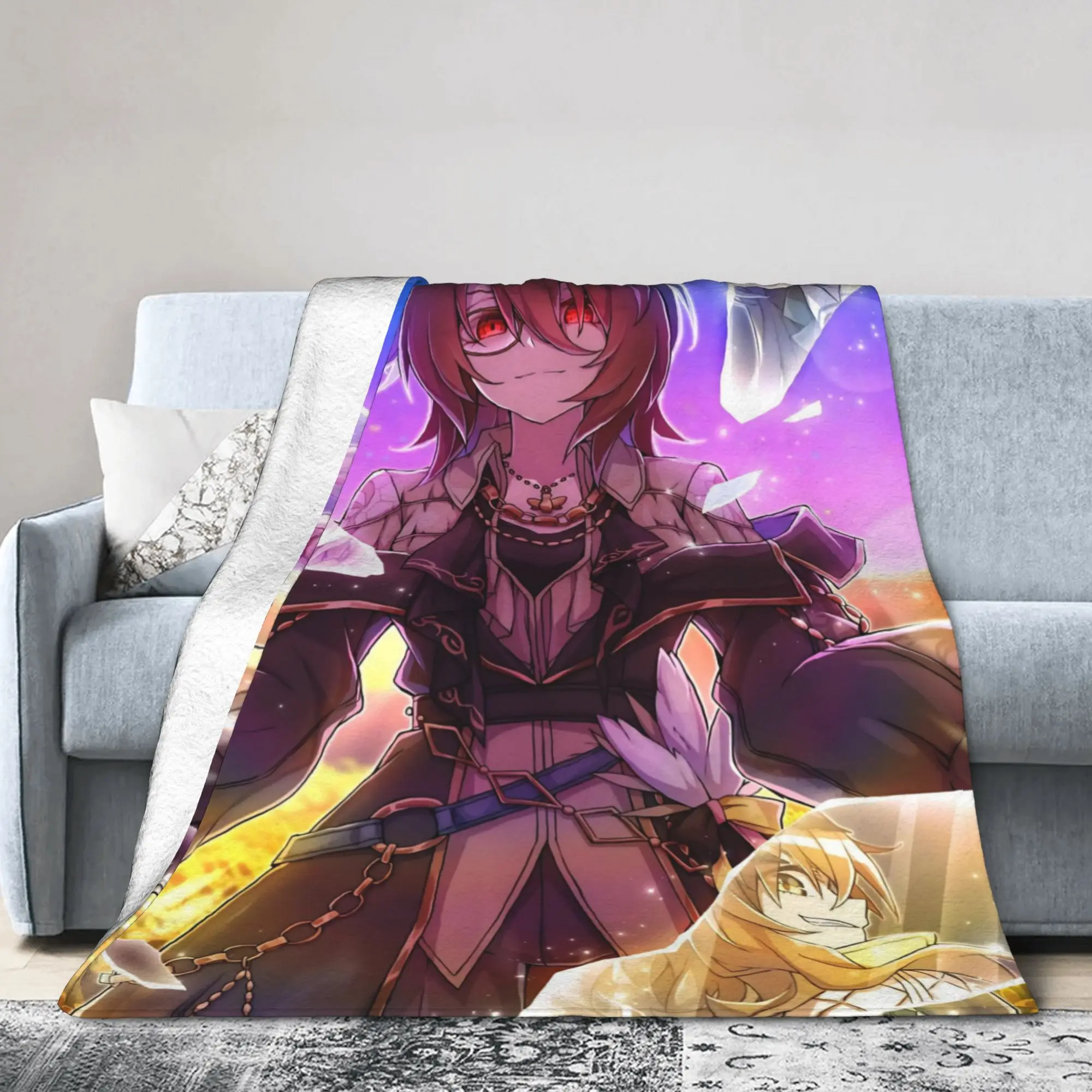 Agnes Tachyon Knitted Blanket Uma Musume Pretty Derby Fuzzy Throw Blanket Bed Sofa Personalised Soft Warm Bedspreads
