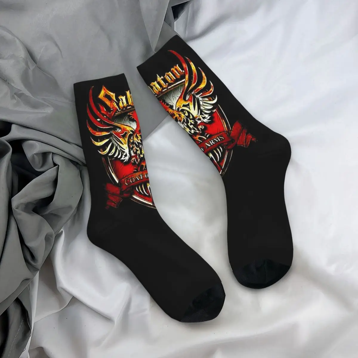 Chaussettes de musique Wong S-Sabatons RapMetal pour hommes et femmes, chaussettes en polyester, chaussettes heureuses drôles, nouveauté, printemps, été, automne, hiver, cadeau