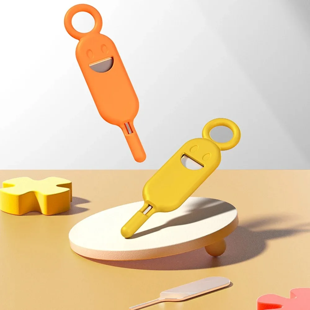 Pin de aguja de extracción de tarjeta SIM 2 en 1 con soporte Protector, bandeja antipérdida, Eyector, abridor de agujas, llavero, accesorios para teléfono móvil