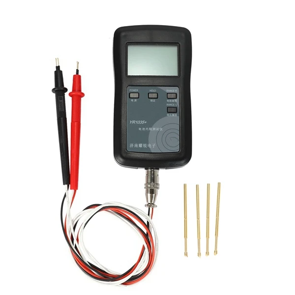 Testador do Medidor de Resistência Interna da Bateria de Lítio Quatro Linhas Yr1035 Detector yr 1035 Bateria Seca 18650