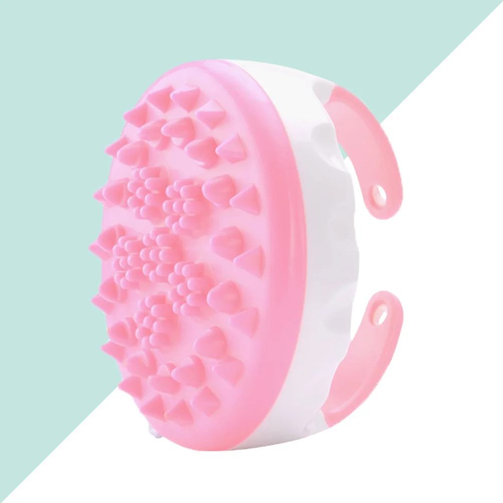 

Handheld Massage Brush Pink Compact Design Smooth Rollers For Body Bath Skin Care Portable Practical Beauty Tool