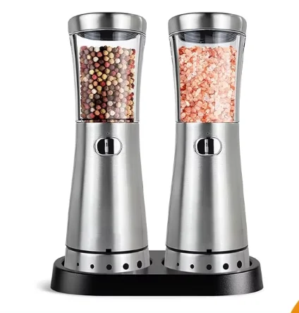Rechargeable Electric Pepper Grinder Home Spice Grinder for Peppercorns & Black Pepper, Built with Durable 599 Stainless Steel