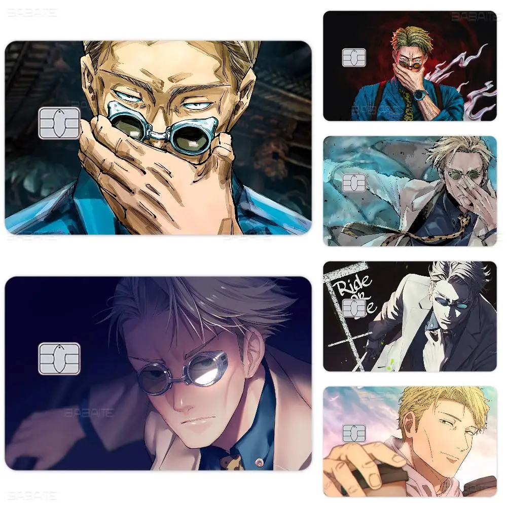 Beliebter Anime N-Nanami K-Kento Jujutsu Kaisen Anime-Aufkleber, Folienhülle für Kreditkarten, Debitkarten, Bankkarten, Vorderseite