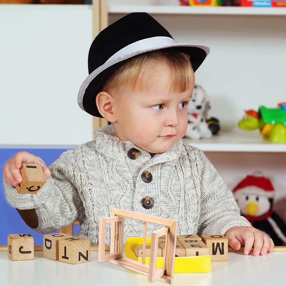 

2Pcs Miniature Wooden Window Design Mini Furniture for Dollhouse Accessories Home Decoration Unpainted DIY Mini House