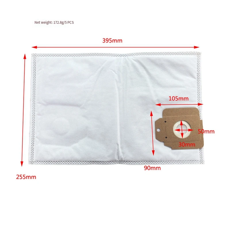 حقيبة مكنسة كهربائية متوافقة مع كارشر تورنادو ، CV30 ، 1 ، CV38 ، 1 ، CV48 ، 2 NSS ، قماش صناعي ، فلتر ، قطع غيار ، 10 ou