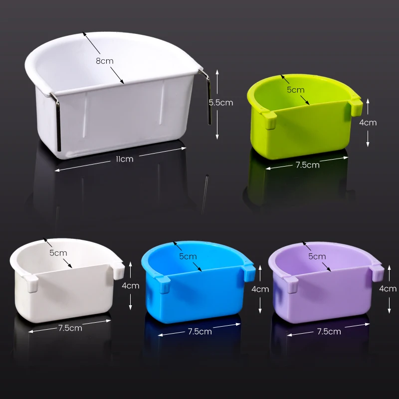 5 Styles Bird Feeding Box Bird Cage Hanging Water Feeding box Parrot Feeding Dish for Budgie Parrot Parakeets Lovebirds