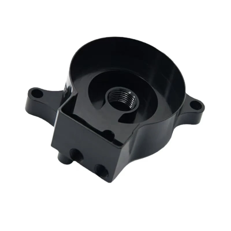 Aluminum alloy CNC machining black equipment cavity shell industrial connection installation base
