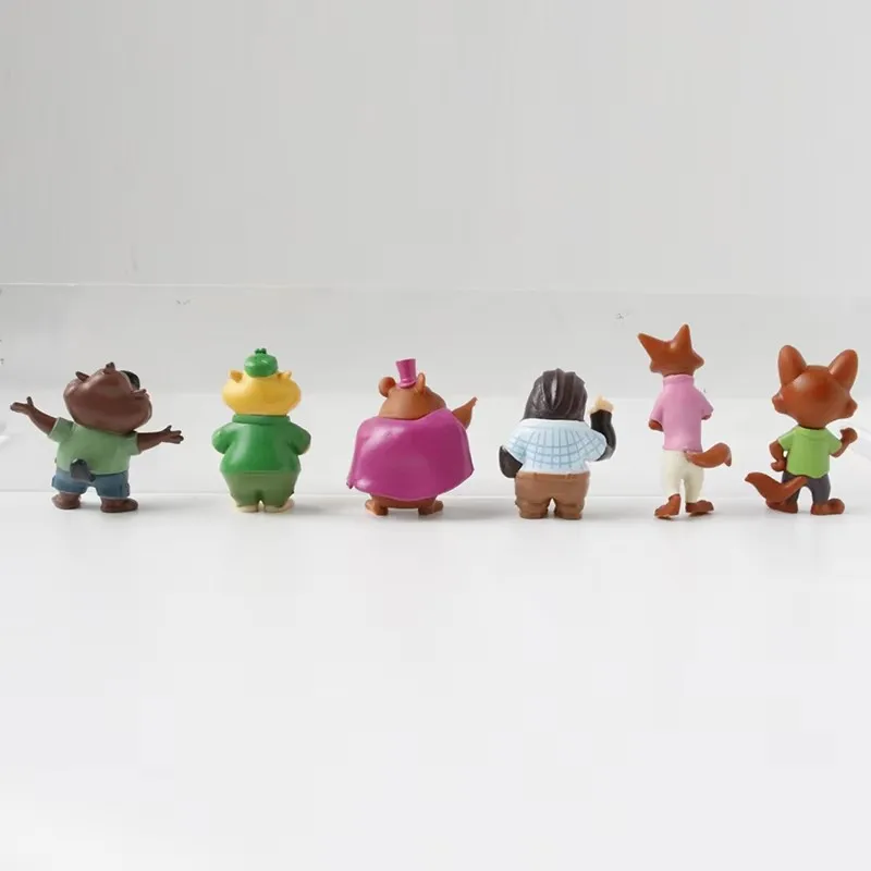 Figurine de dessin animé Zootopia, 12 pièces, Nick Fox Judy Zootropolis Utopia, jouets d'action, ornements de chambre d'enfants, décoration de gâteau