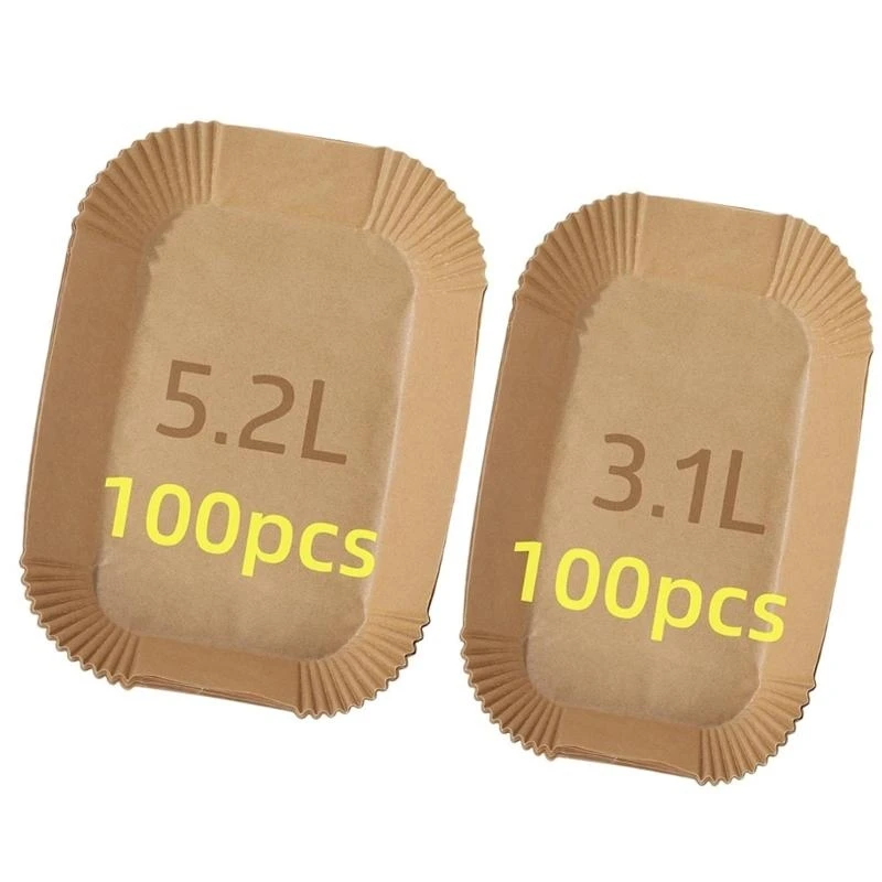 Упаковка из 200 воздушных фритюрных прямоугольных вкладыш