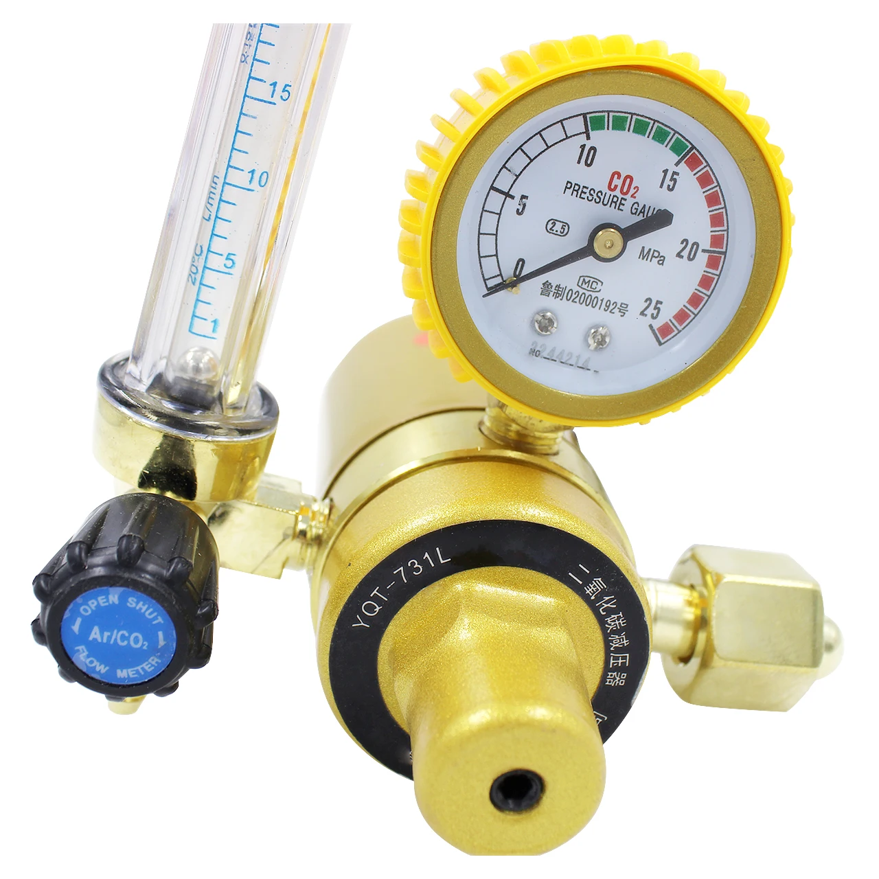 

36/110/220V CO2 Pressure Regulator Carbon Dioxide Pressure Reducer Heated Pressure Gauge Meter Flowmeter For MIG/TIG Welding