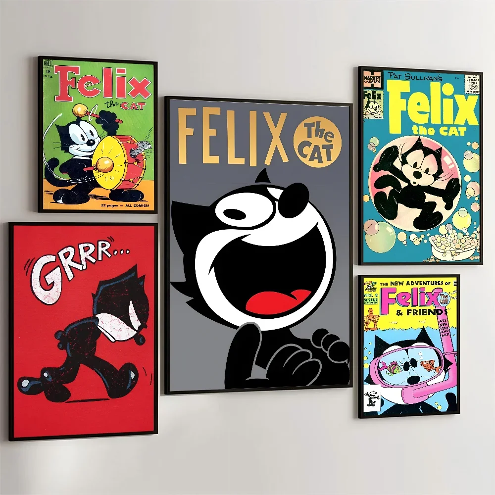 

1 шт. постер The-F-Felix-C-Cat, липкие постеры из фильма, ретро наклейка из крафт-бумаги, сделай сам, комната, бар, кафе, эстетическое искусство, настенная живопись
