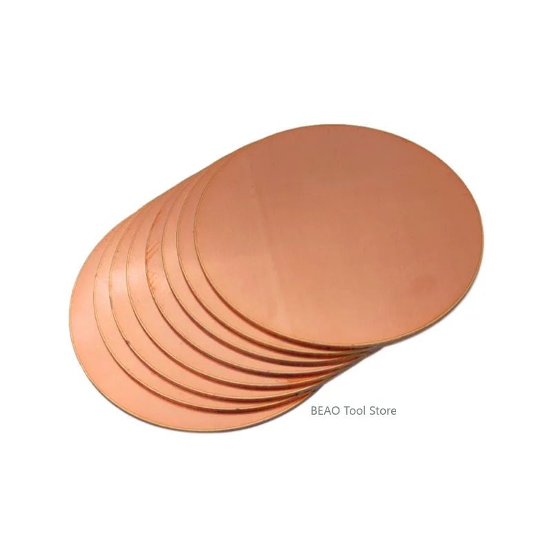 Copper round Disc sheet t2 pure solid round gasket plate used in the electrical industry Dia10~250mm
