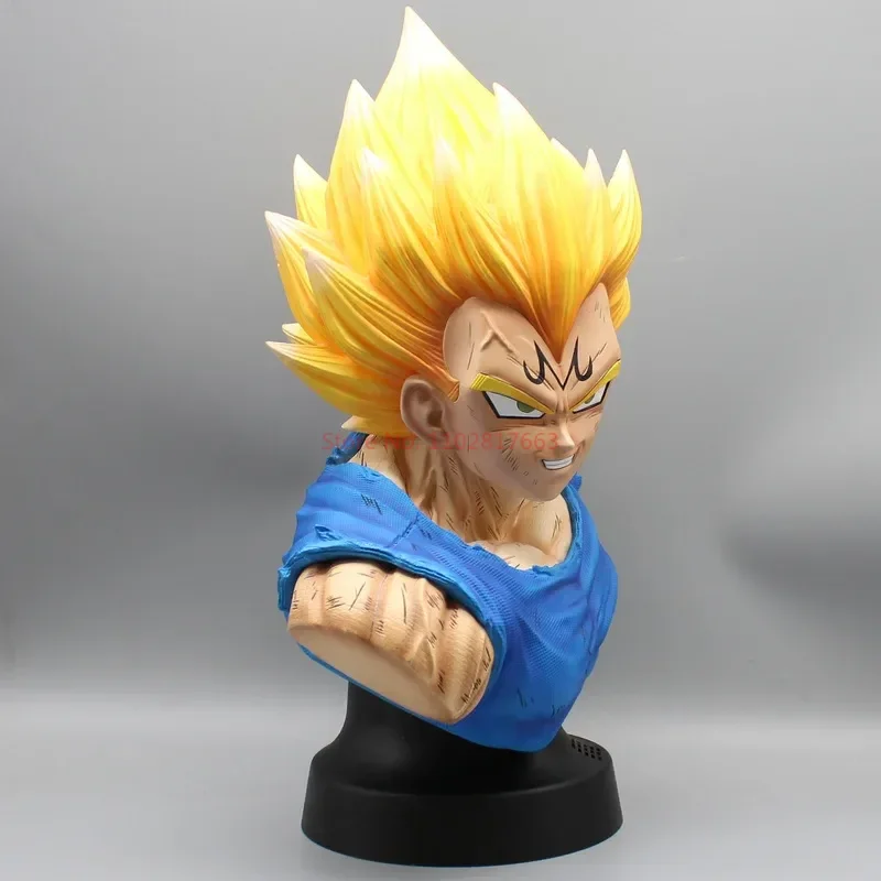 New Dragon Ball Anime Figure Gk Magic Vegeta 1:1 Half Bust Super Saiyan Anime Handmade Model Decoration Collect Kids Toy Gifts