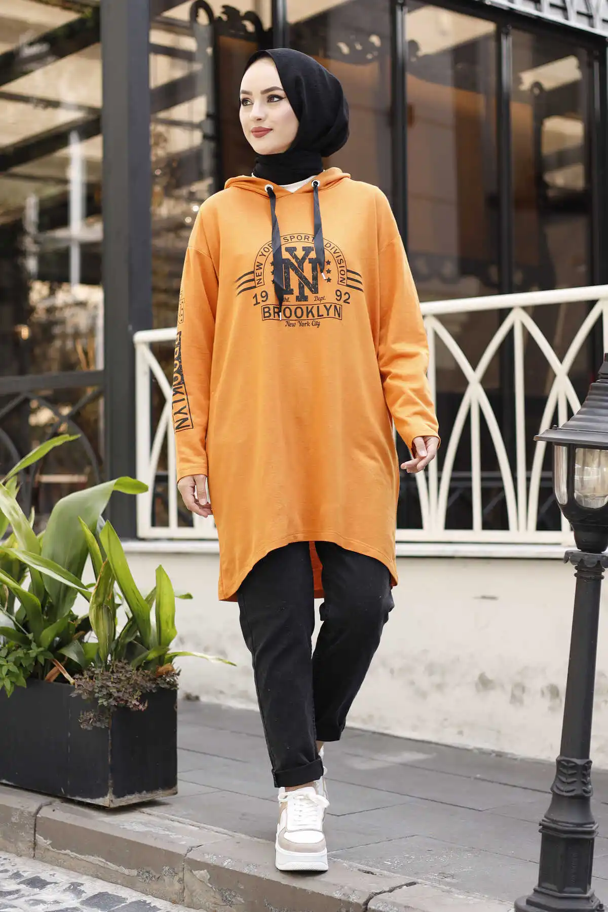 

New York Printed Sportswear Tunic NY-Orange