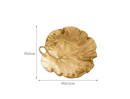 Nordic Gold Retro Tableware Tray, Home Decoration and Storage Fruit Tray