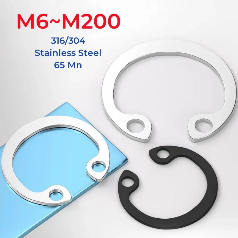 M6~m200 316/304 Stainless Steel 65 Mn C Type Internal Circlip Retaining Clip Snap Ring