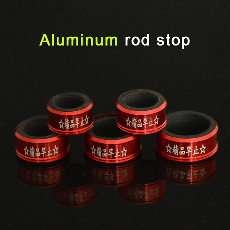 1pcs Aluminum Alloy Fishing Rod Anti-skid Stop Ring Pole Sleeve Metal Rod Clip O-shaped Ring Fishing Gear Accessories