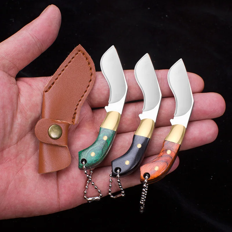 1pc Stainless Steel Mini Barbecue Cutting Meat Knife,EDC Disassembling Courier Pocket Knife,Keychain Decoration ,Special Gift