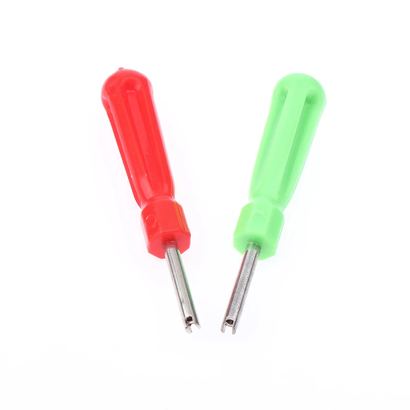 Tire Valve Core Removal Tools Wrench Plastic Handle Iron Plated Wrench Core Tire Repair Hand Tool For Car Bike Bicycle Motorcycl