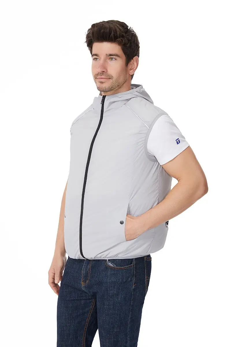 12V/5V USB Unisex 3 Wind Speed Cooling Fan Vest Lightweight Sleeveless Air Conditioned Vest Summer Outdoor Work Clothes