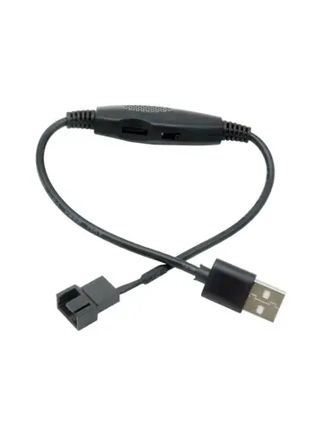 USB to 4Pin PWM 5V to 12V Boost Line USB Sleeved PC Fan Power Adapter Connector Converter Cable with ON Off Switch