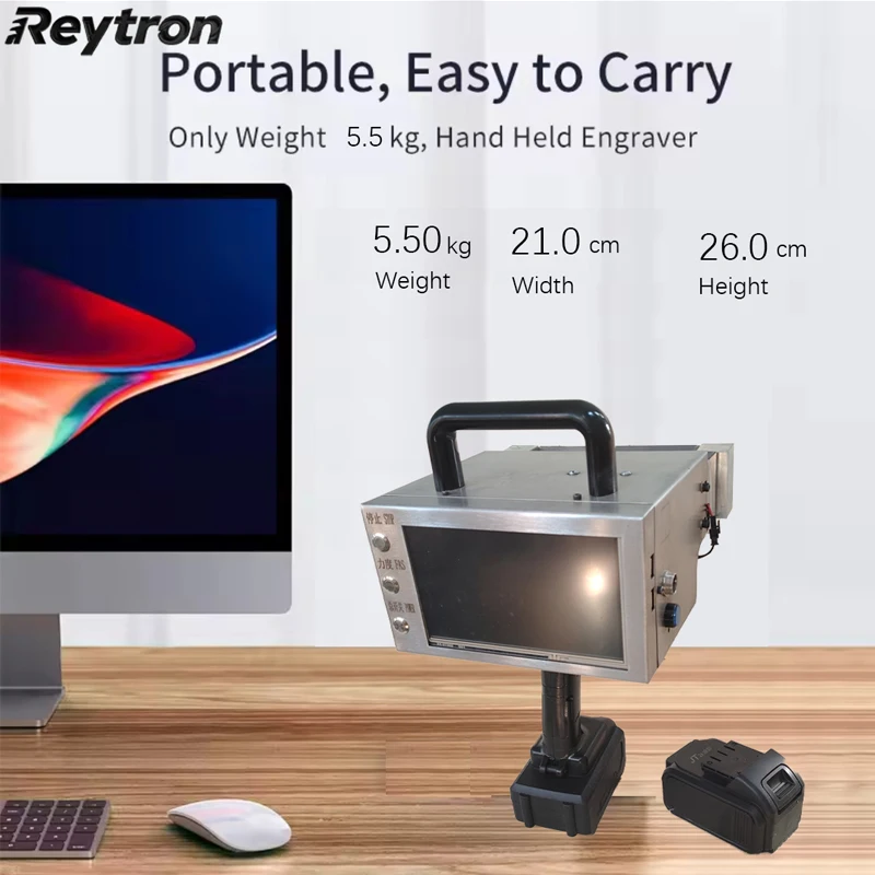 120x30 مللي متر المحمولة نقطة Peen آلة وسم الكهربائية ل VIN QR رمز لوحة بطارية ليثيوم المحمولة