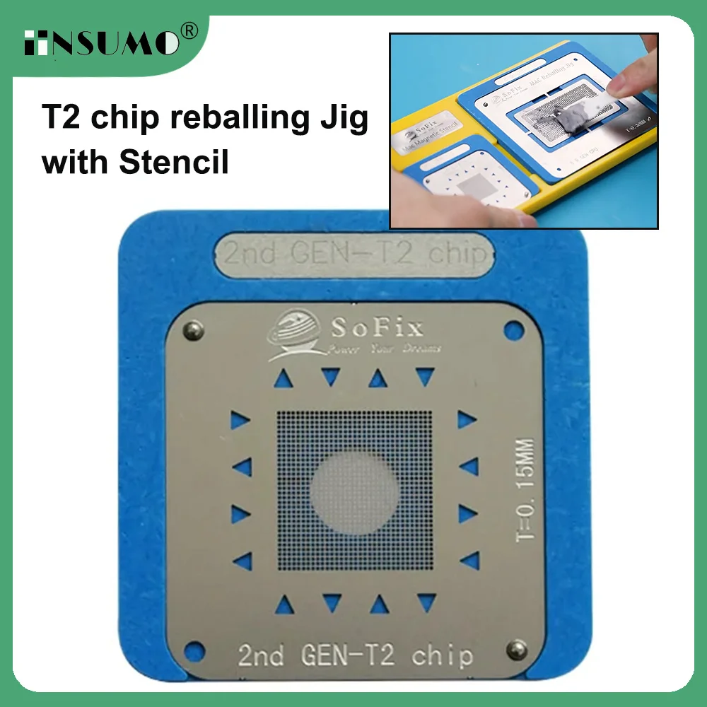 Sofix Logic Board BGA reballing Magnetic Stencil dla Macbook Pro 15inch 16inch A1990 A2141 FCH PCH Reballing Jig and T2 Stencils