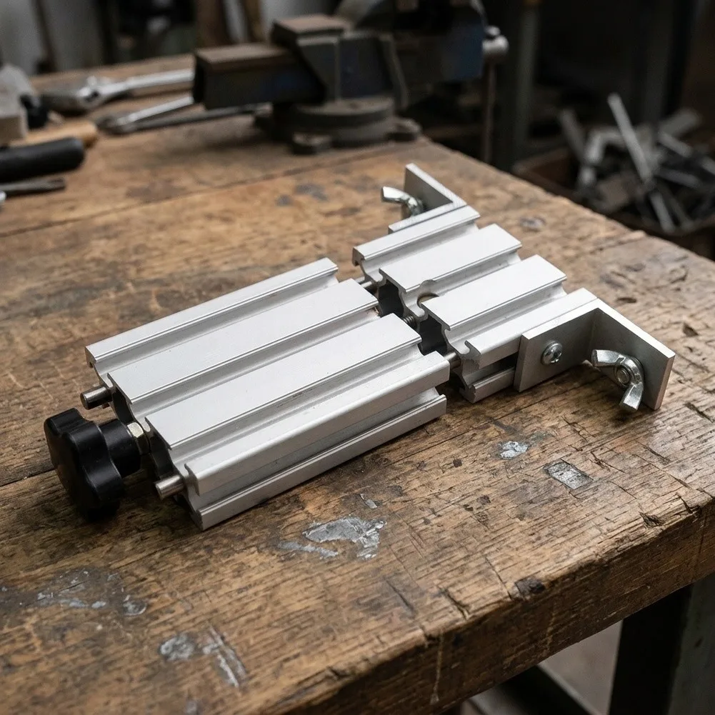 2060 Aluminum Alloy Slide For Rail For Mini For Lathe Auxiliary Movable Work For Platform Forward Backward Telescopic Tool DIY