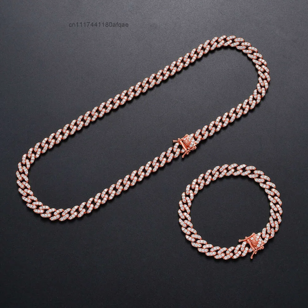 New Style Lifeng Luxury Jewelry Sliver Gold Moissanite Diamond Cuban Chain Fashion Hip Hop.