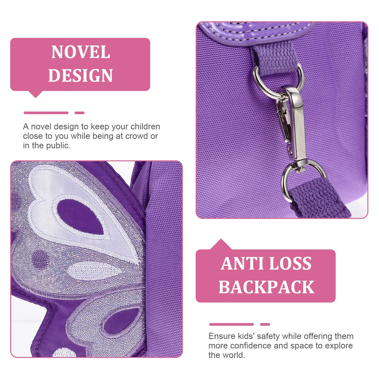 

Small Toddlers Anti-Lost Backpack Lightweight Harness Backpack Crowded Indoor Outdoor Safety Walking Leash Toddler Harness Bag